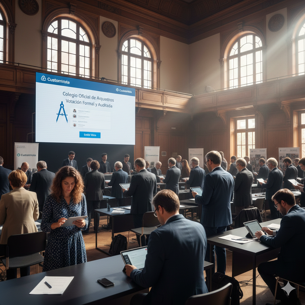Plataforma de votación online certificada para la renovación de juntas de gobierno en colegios profesionales