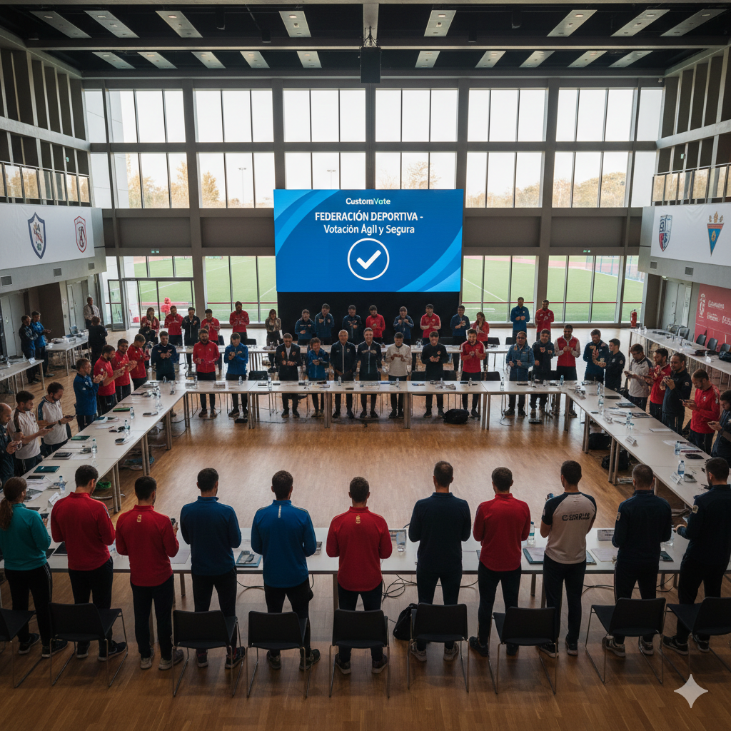 Proceso electoral federativo digitalizado garantizando el anonimato y la validez legal de cada voto deportivo